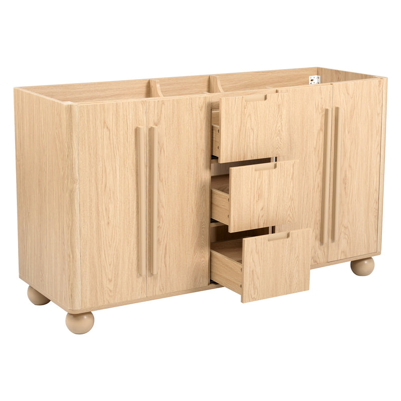 58.3" Bathroom Vanity Cabinet With 3 Drawers & 4 Doors by HouseOfZazla