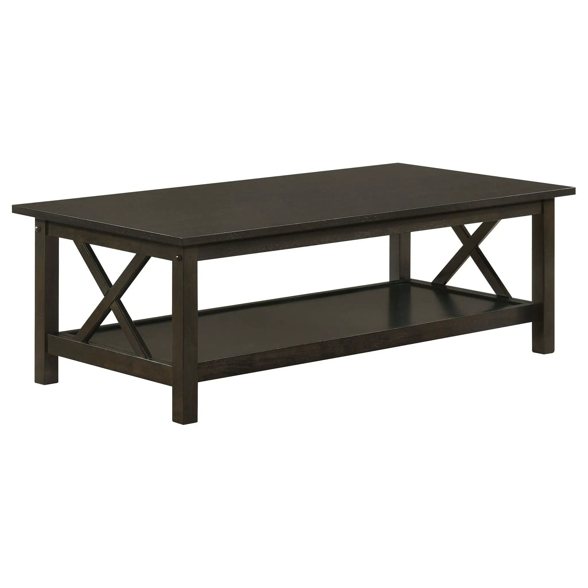 Rachelle 3-piece Rectangular Coffee Table Set Deep Merlot by Unique Piece Furniture