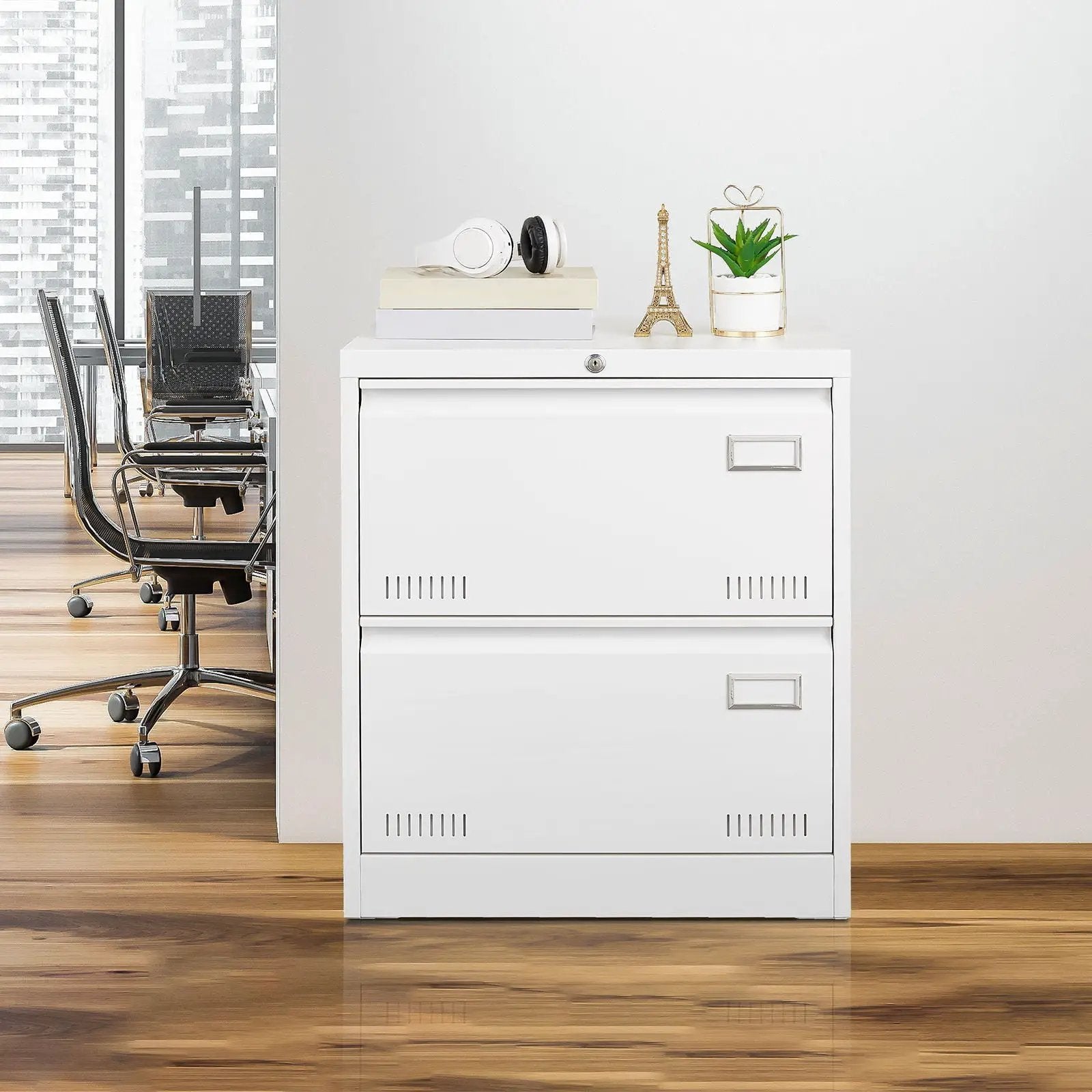 Filing Cabinet Lateral File Cabinet 3 Drawer, Locking Metal File Cabinets Three Drawer, Office Filing Cabinet With Lock Drawers For Home Office by Unique Piece Furniture