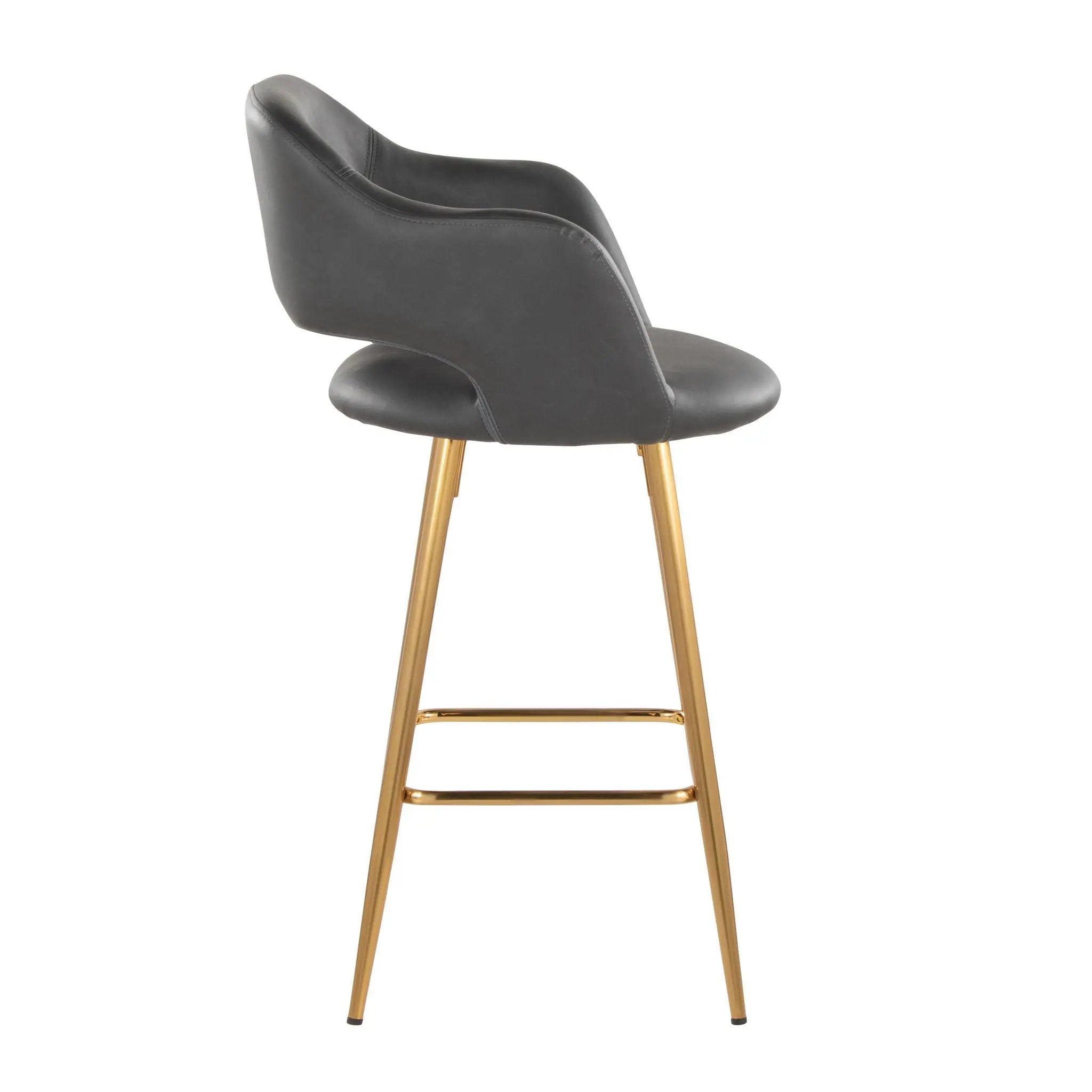 Margarite - Contemporary Fixed Height Counter Stool With Footrest (Set of 2) With Square by Unique Piece Furniture