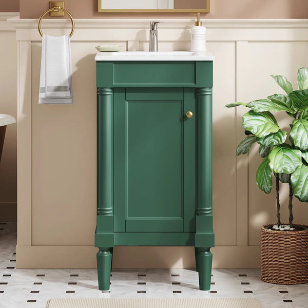 18" French Style Bathroom Cabinet with Storage