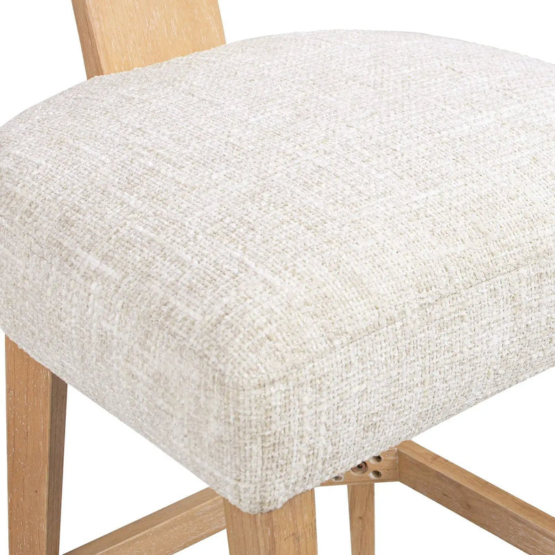 Penny - Round Arched Upholstered Counter Stool (Set of 2) - Travertine Beige by HouseOfZazla