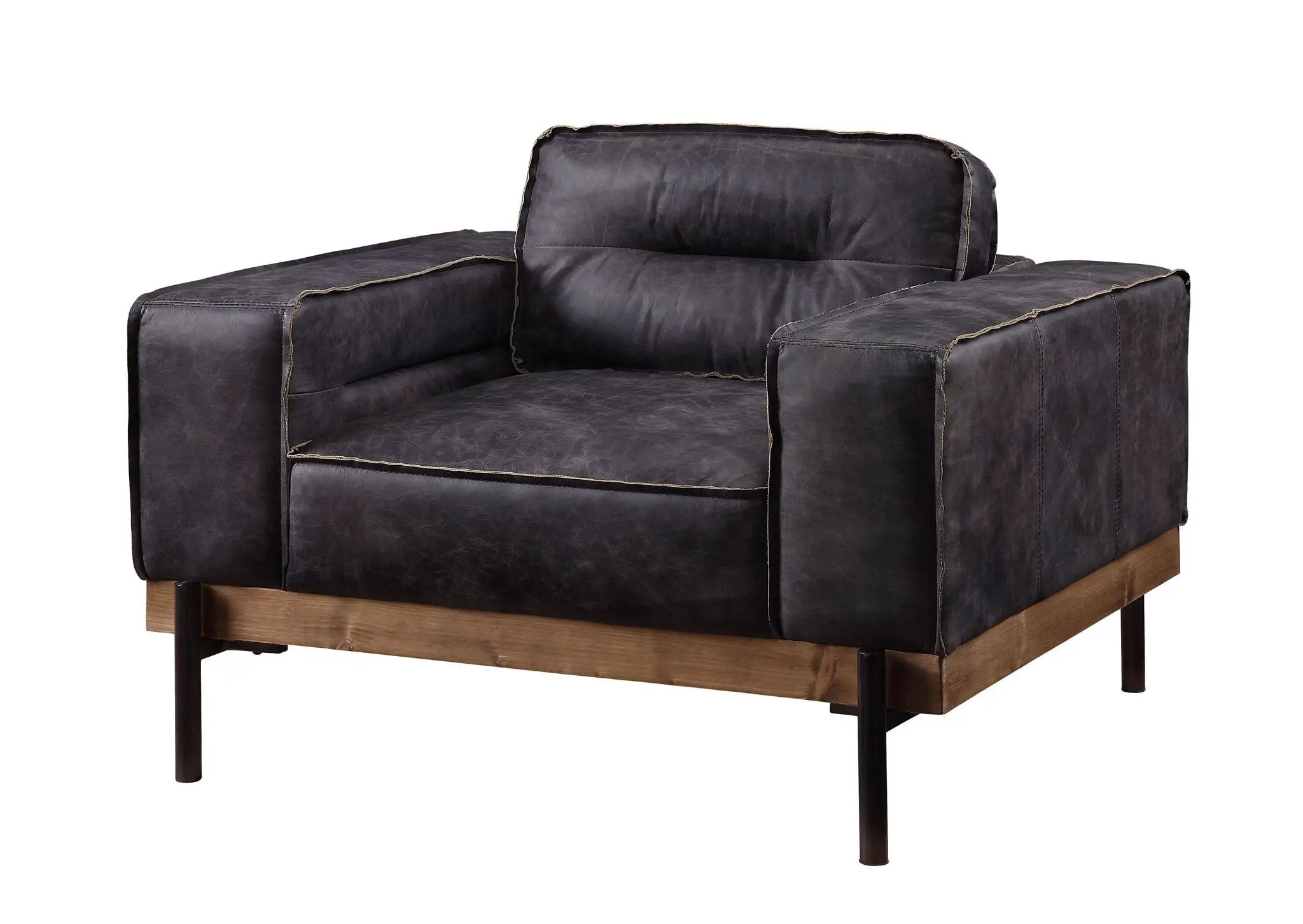 Silchester - Chair - Antique Ebony Top Grain Leather by Unique Piece Furniture