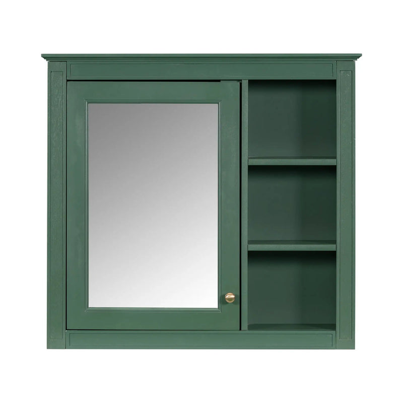 Bathroom Vanity With Medicine Cabinet, Royal Mirror Cabinet, Modern Bathroom Storage Cabinet With 2 Soft Closing Doors And 4 Drawers by HouseOfZazla