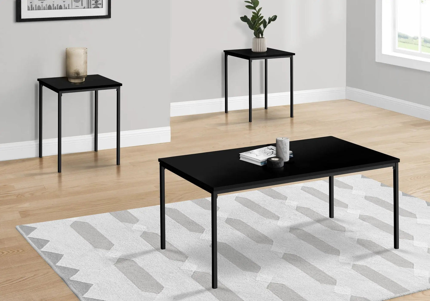Table Set, Coffee, End, Contemporary, Modern (Set of 3) by HouseOfZazla