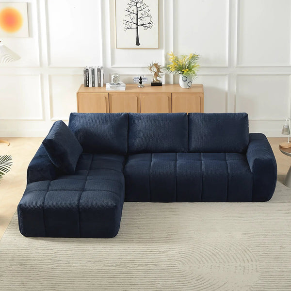 Faux Fur L-Shape Luxury Sectional Oversized Sofa, photo 2 of 7