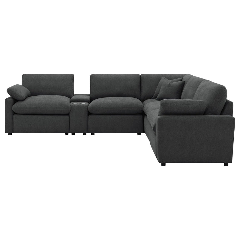 Collins 6-piece Modular Power Reclining Sectional Dark Grey by Unique Piece Furniture