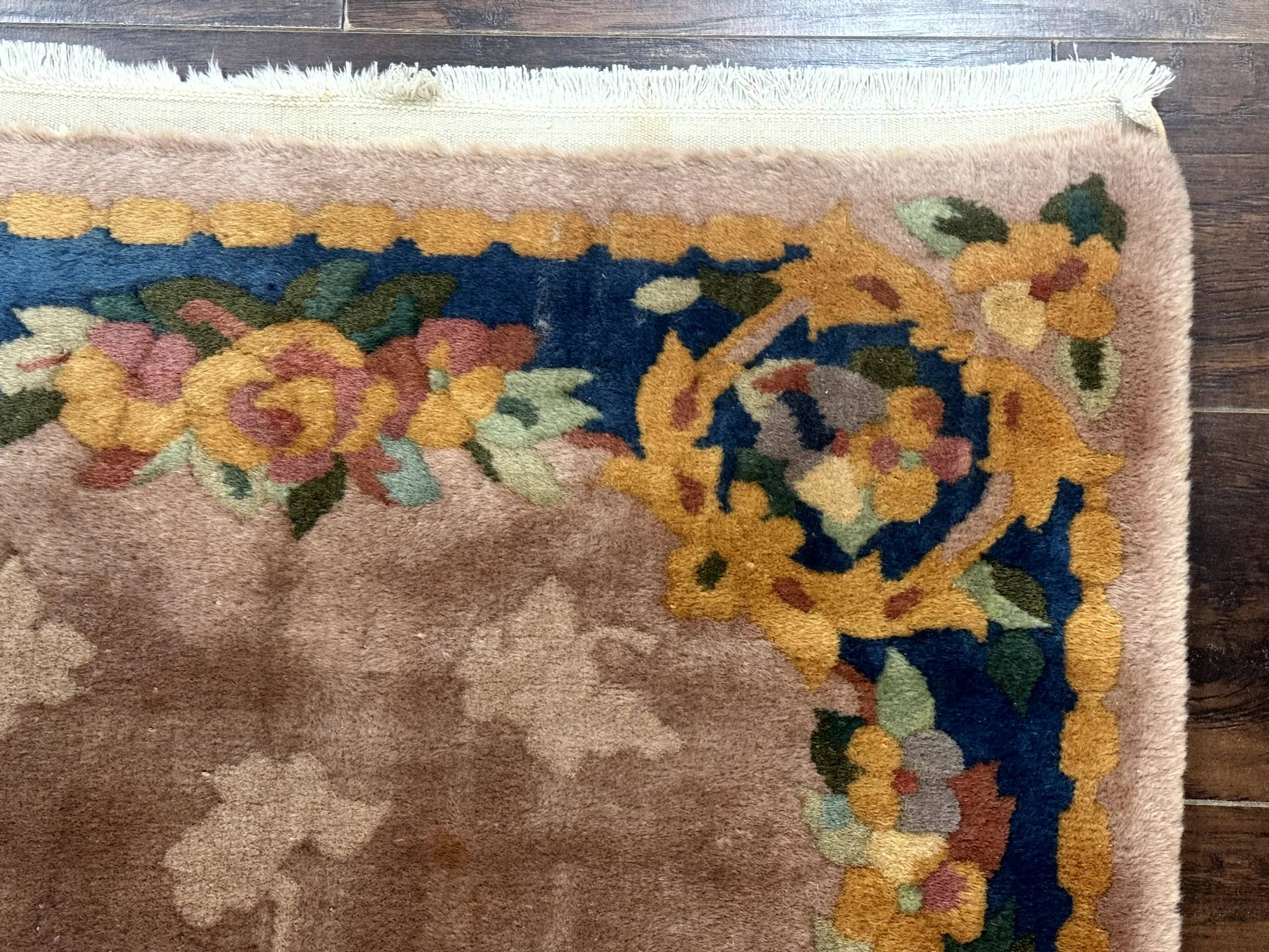 Chinese Wool Rug 3x5, Vintage 90 Line Carpet, Small Art Deco Rug by Jewel Rugs
