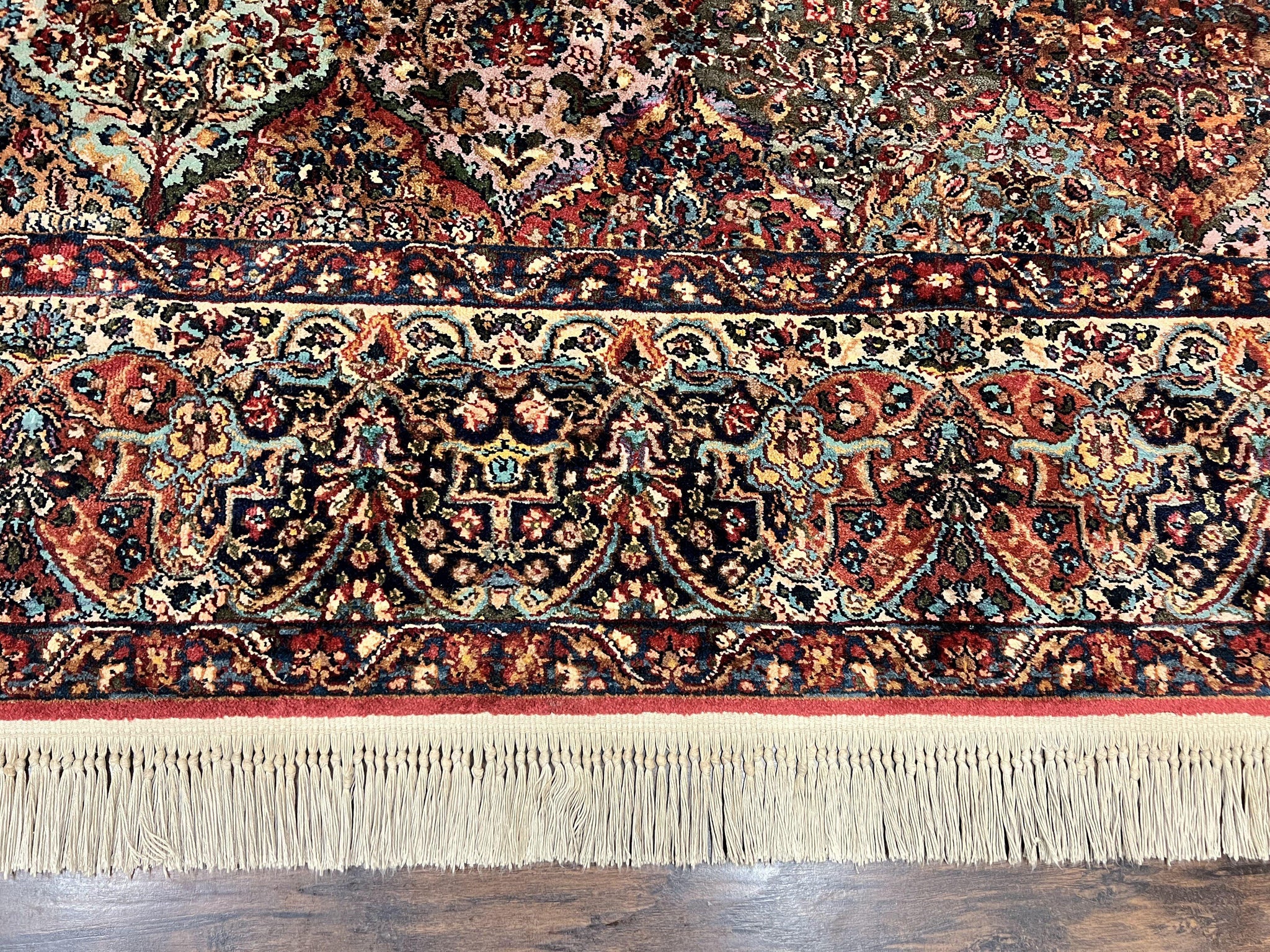 Karastan Multicolor Panel Kirman Rug #717, Wool Karastan Rug 12 x 16, Extra Large Karastan Area Rug, Original Karastan Collection 700 Series by Jewel Rugs