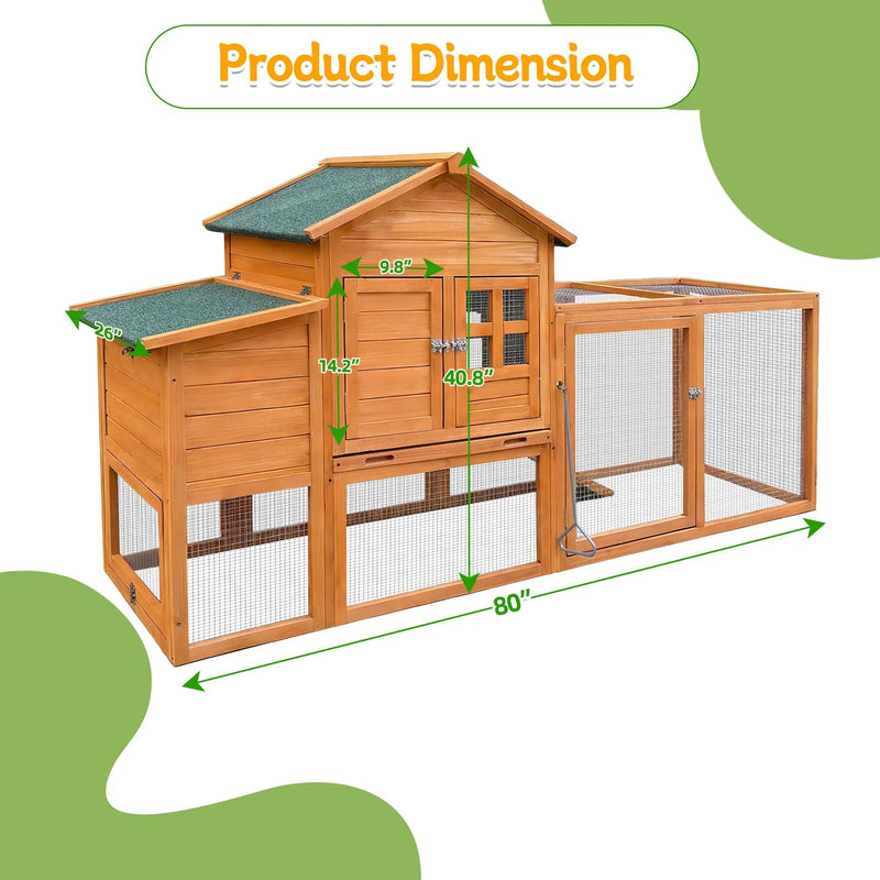 80" Chicken Coop with Nest Box by HouseOfZazla