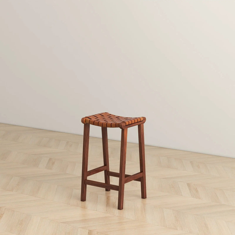 James - Mid-Century Modern Genuine Counter Stool by Unique Piece Furniture