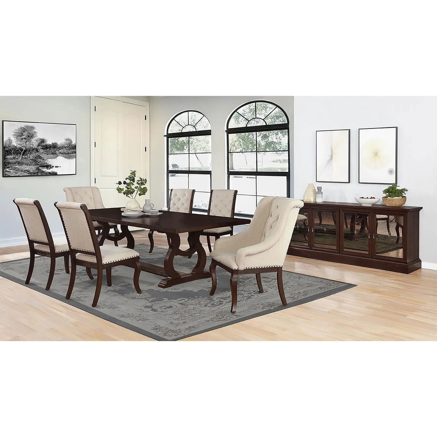 Fremont - Trestle Rectangular Dining Table With Removable Leaf by HouseOfZazla