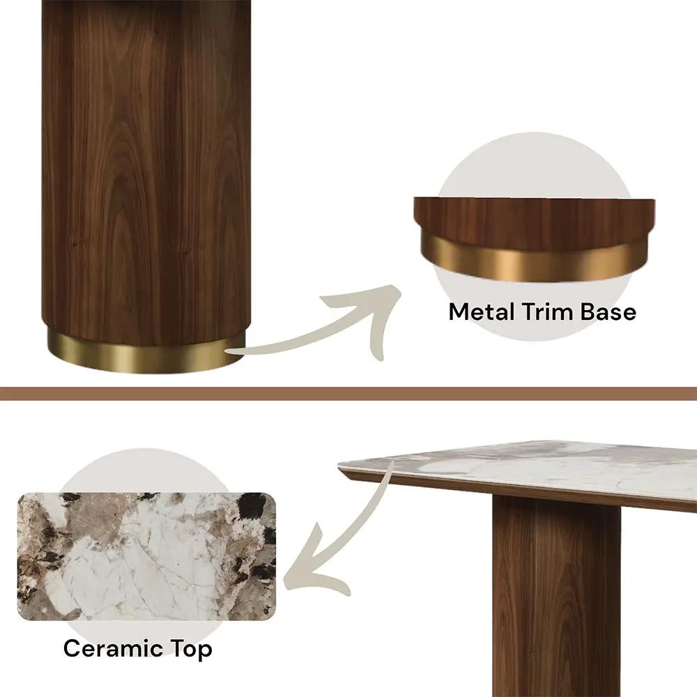 Willene - Dining Table With Ceramic Top by Unique Piece Furniture