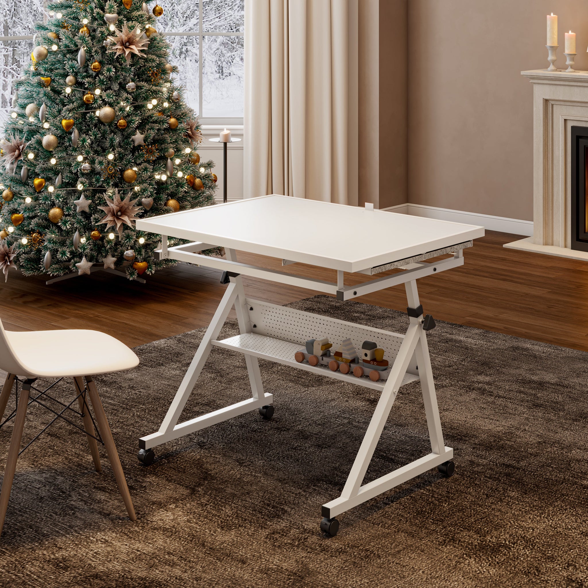 1500 Pieces Jigsaw Puzzle Metal Table Board with 4 Trays by HouseOfZazla