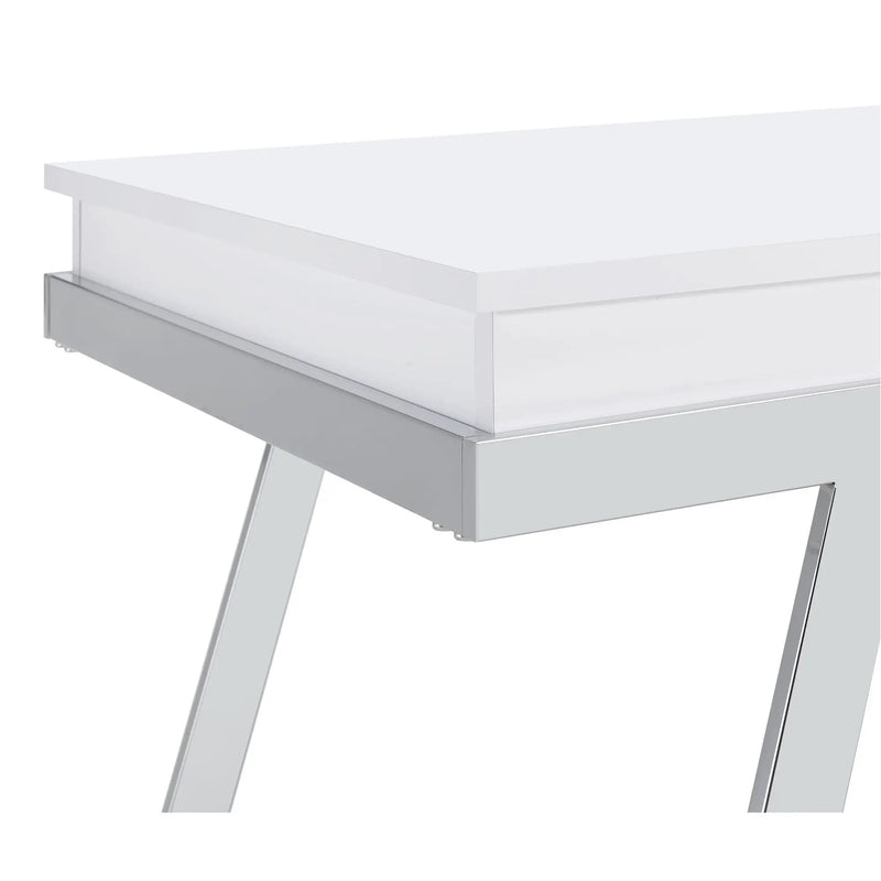 Briana - 2 Piece Coffee And End Table Set With Lift Top Legs - Gloss White by HouseOfZazla