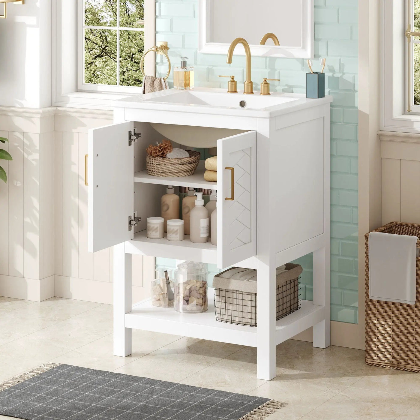 Modern Bathroom Vanity With Elegant Twill Design by HouseOfZazla