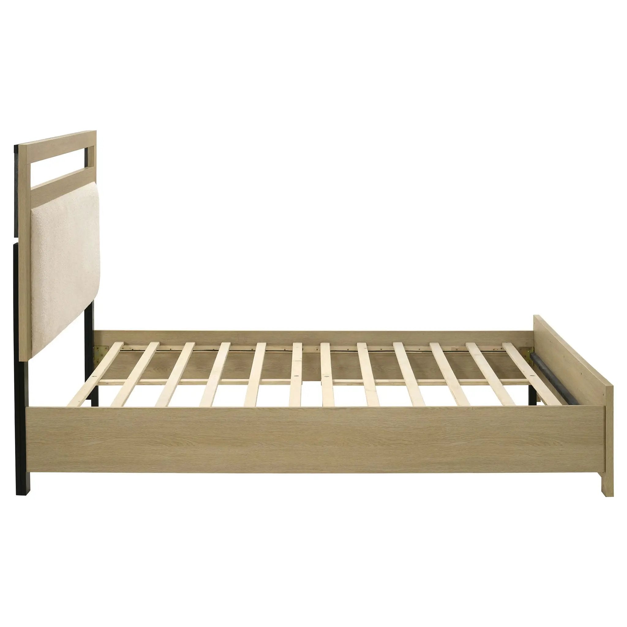 Hendricks Queen Panel Headboard Platform Bed Light Oak by Unique Piece Furniture