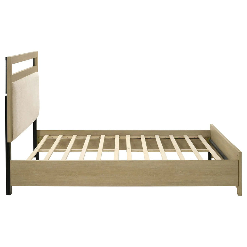 Hendricks Queen Panel Headboard Platform Bed Light Oak by Unique Piece Furniture