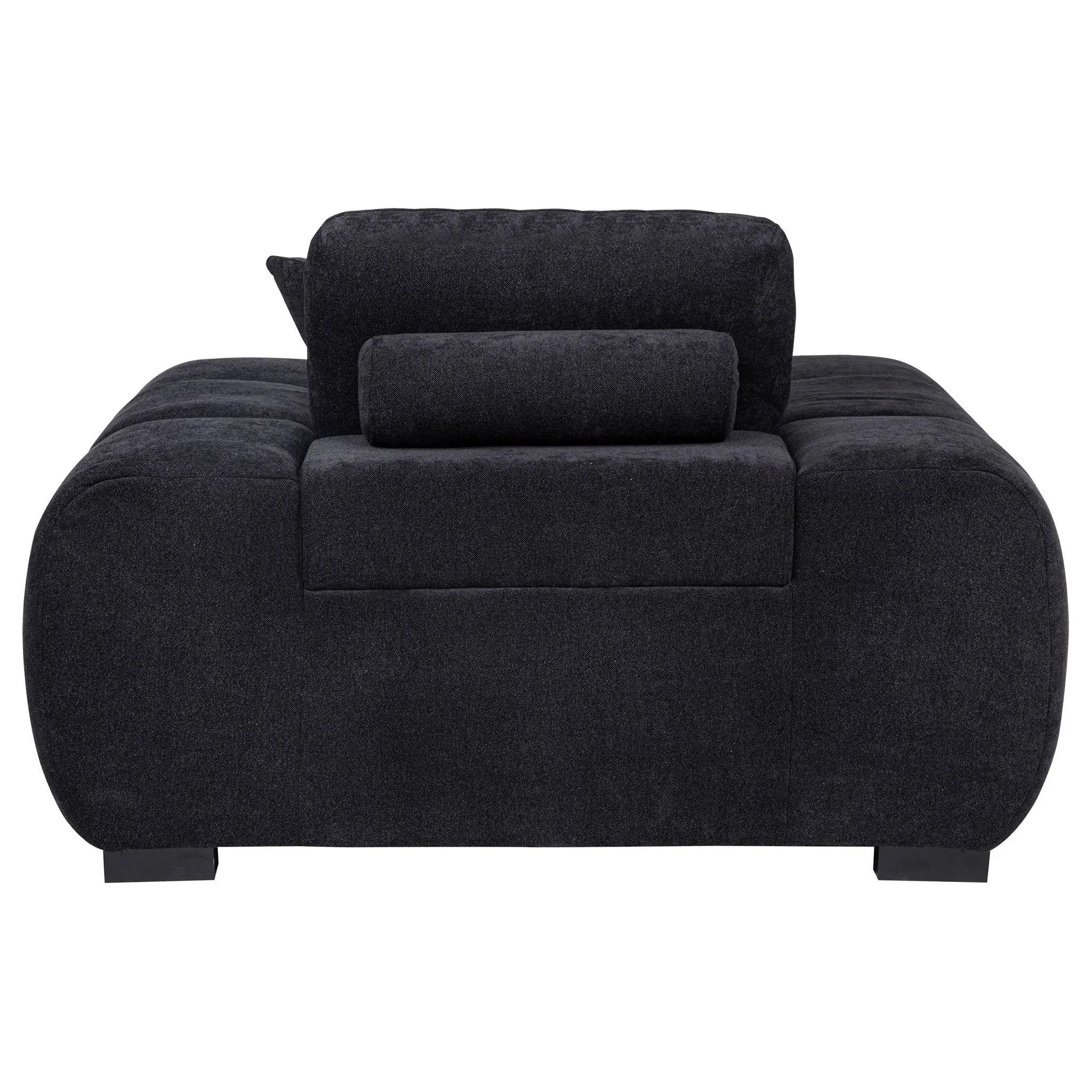 Octavia Upholstered Track Arm Accent Chair Black by Unique Piece Furniture
