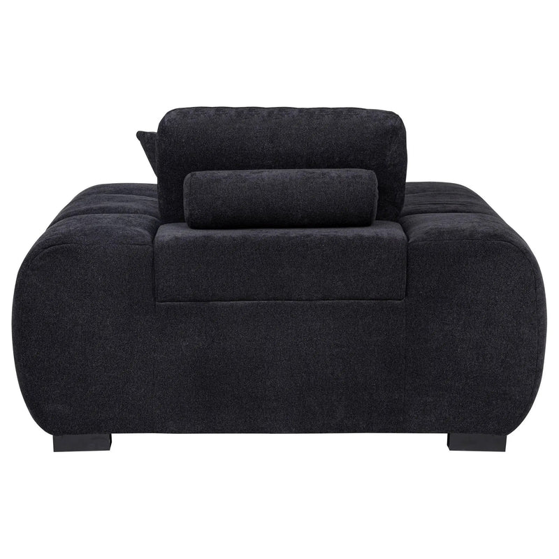 Octavia Upholstered Track Arm Accent Chair Black by Unique Piece Furniture