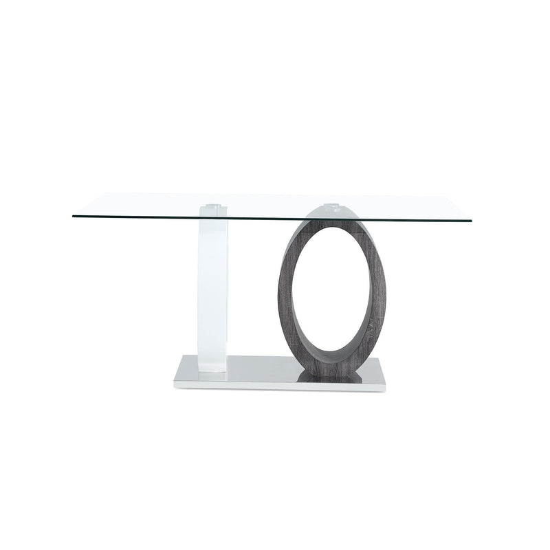 Royce Dining Table with Durable Metal Base - White