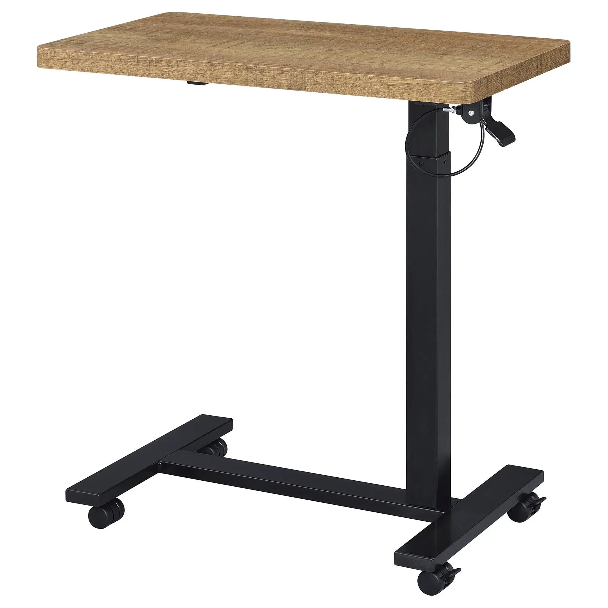 Westpark Pneumatic Adjustable C-Shape Side Table with Casters Mango by Unique Piece Furniture