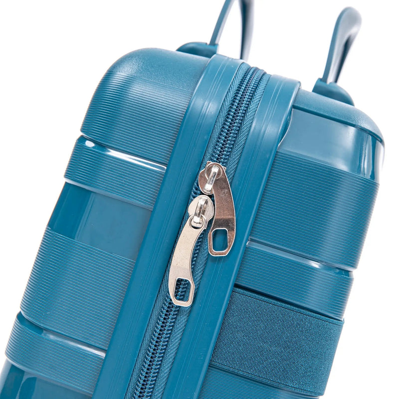 14"/20"/24"/28" 4-Piece PP Spinner Wheel Luggage Set with Cosmetic Case (Blue) by HouseOfZazla