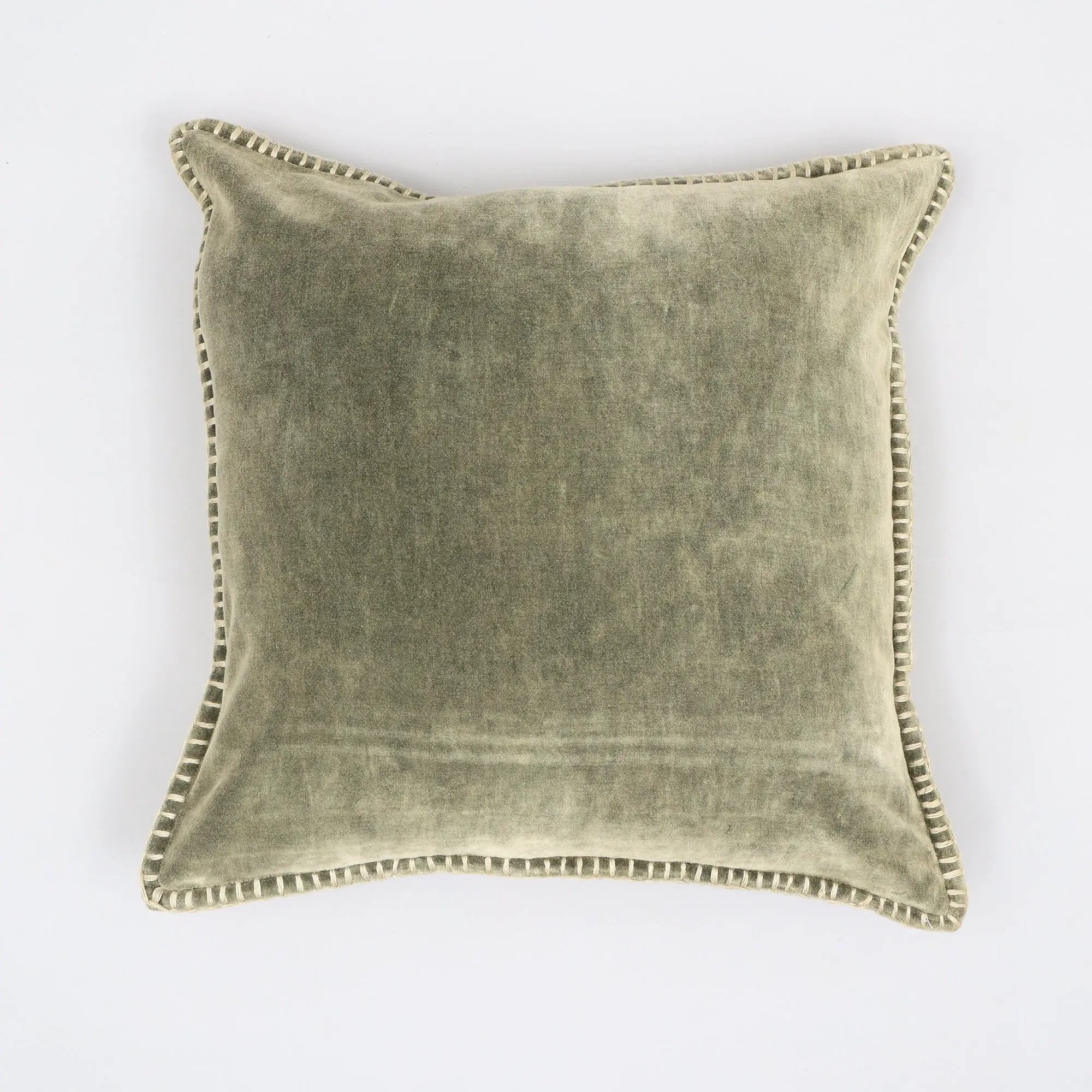 Olivia Stonewashed Velvet Pillow – 19" Square by HouseOfZazla