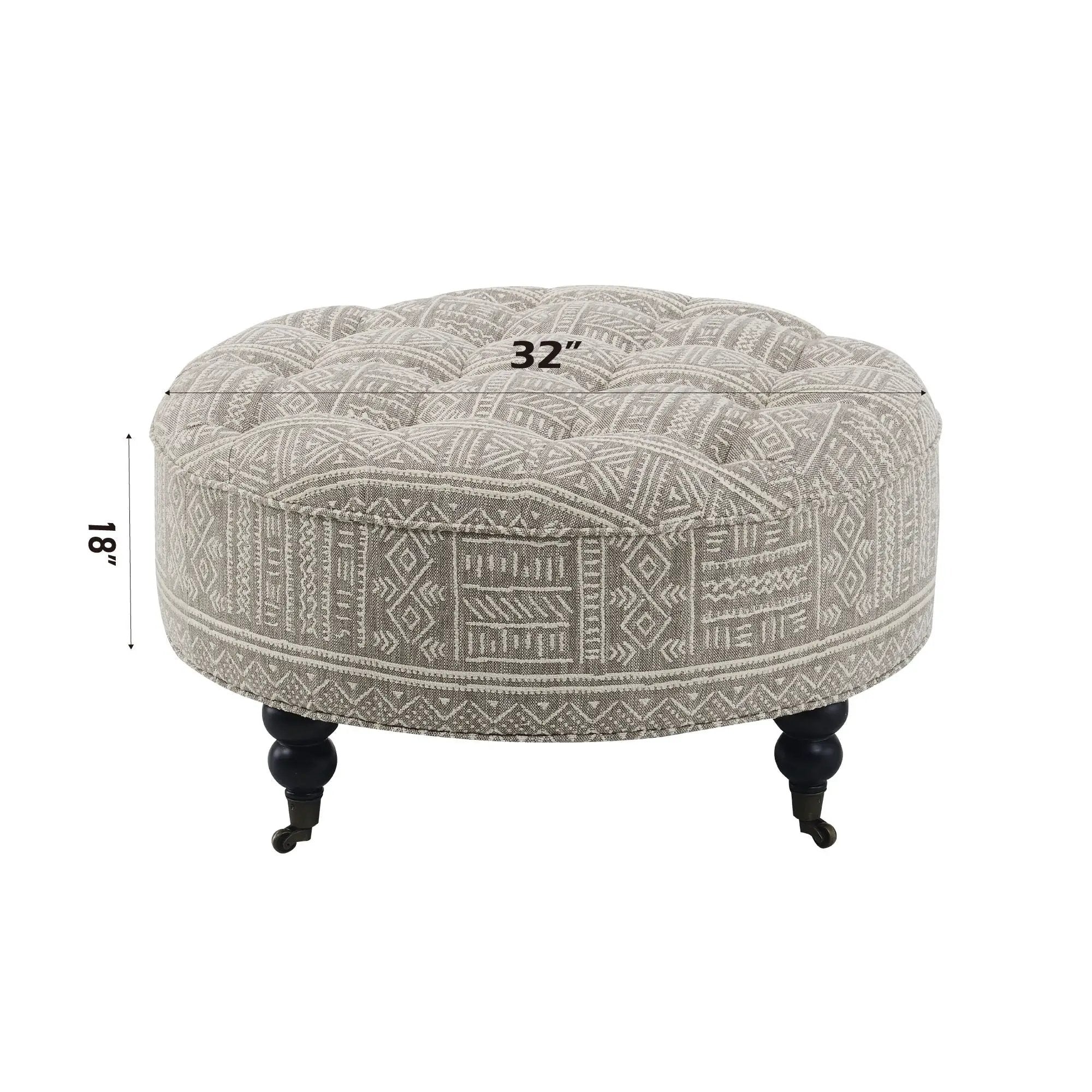Upendo - Pattern Ottoman With Casters - Multi by Unique Piece Furniture