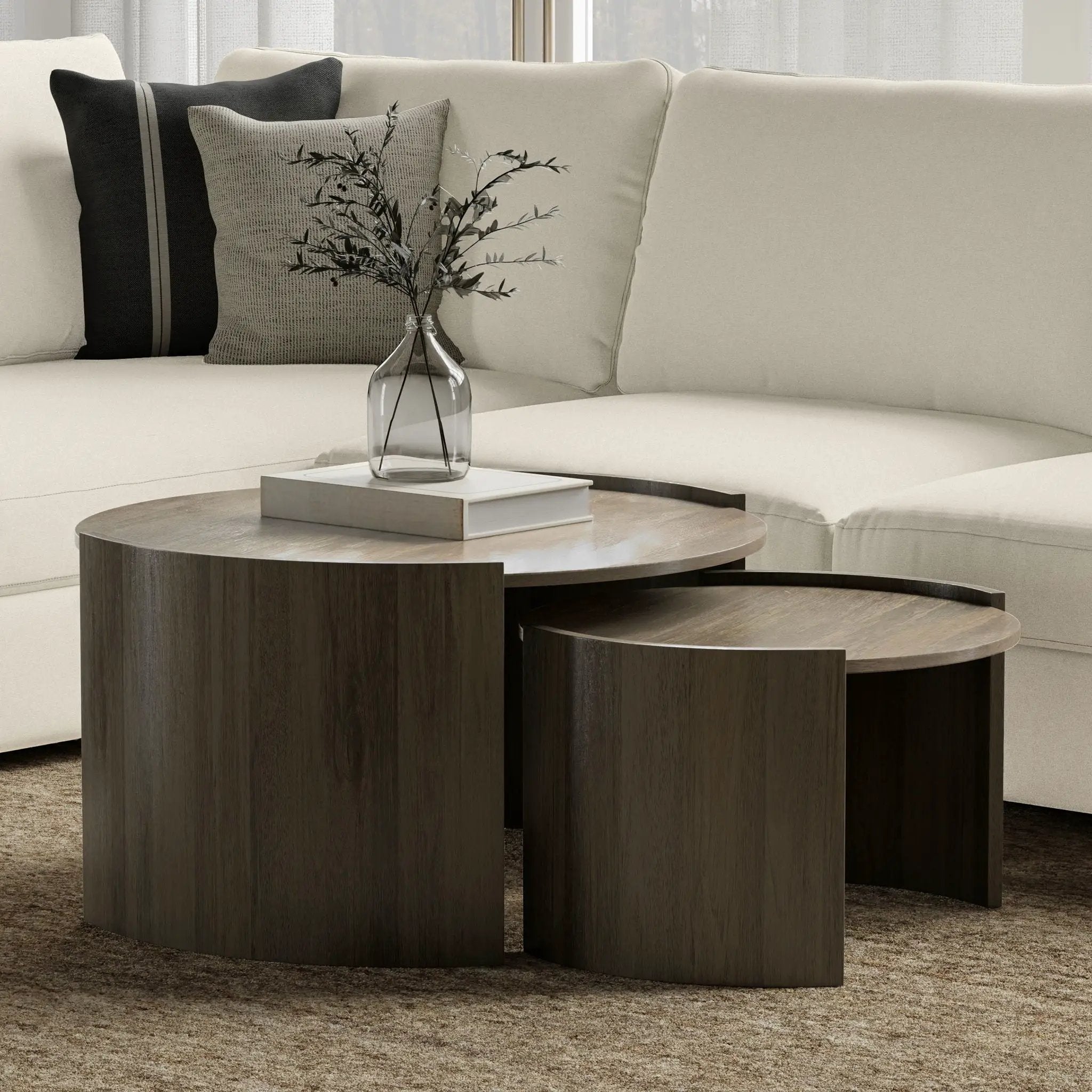 Robin - 2 Piece Nesting Table - Gray by HouseOfZazla