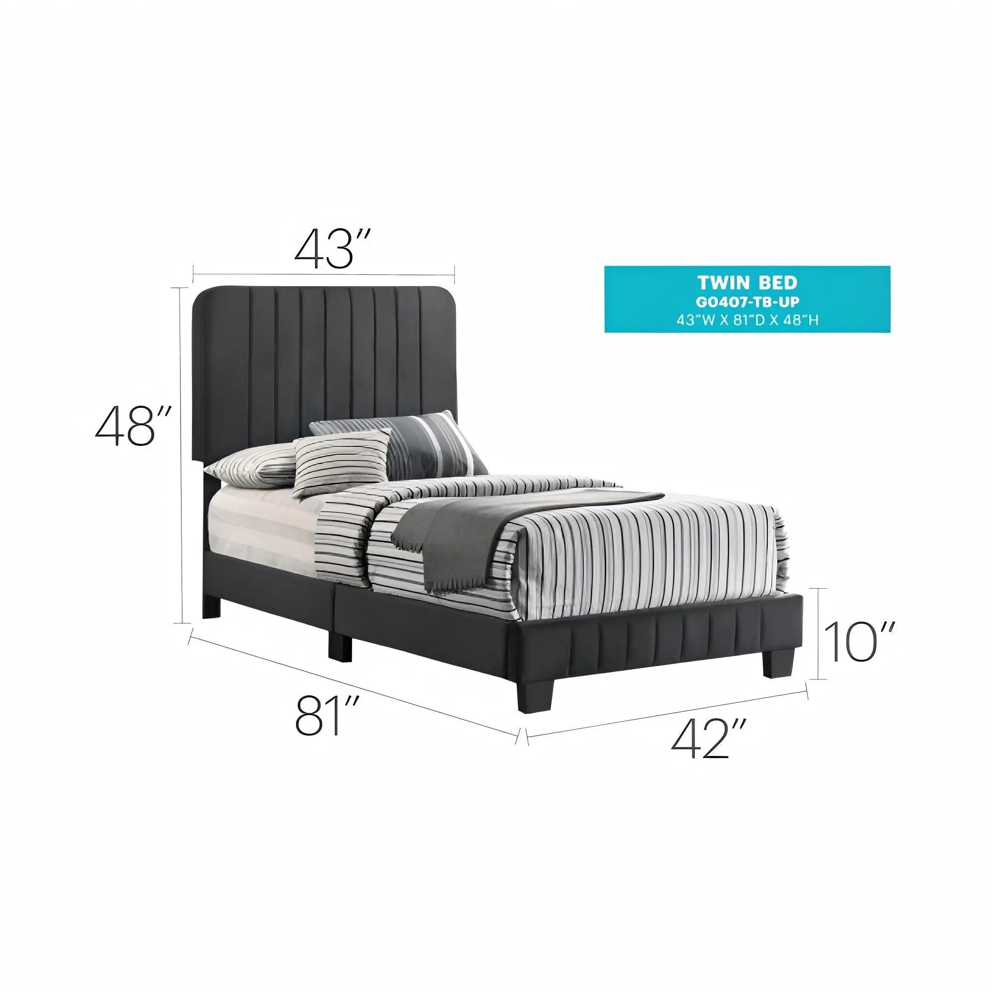 Channel Tufted Bed by Unique Piece Furniture