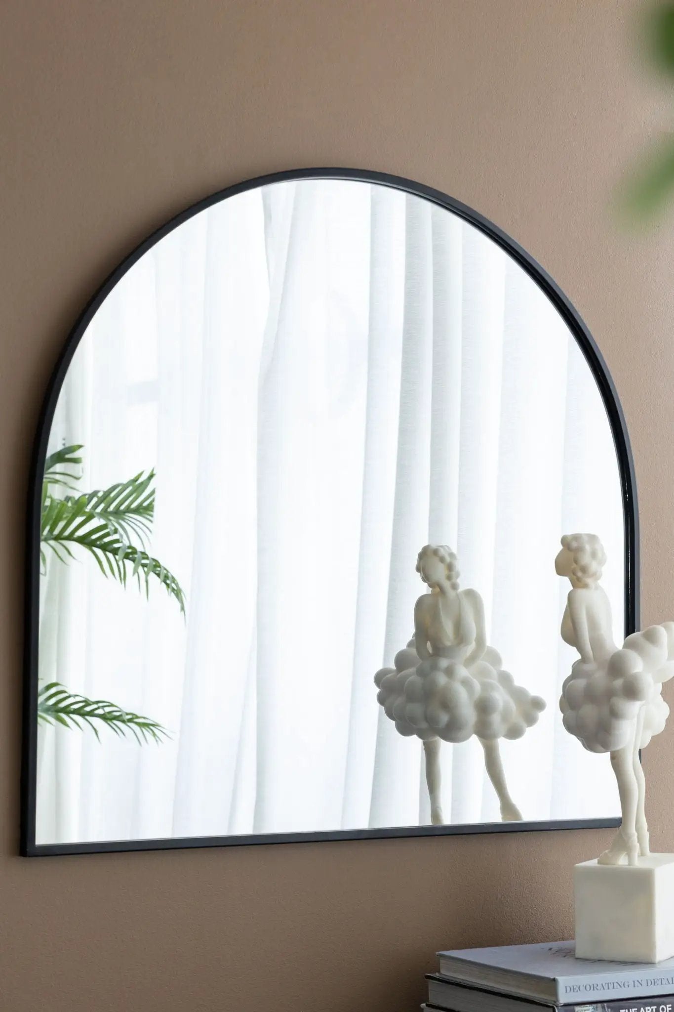 Arched Mirror With Metal Frame, Wall Mirror For Living Room Bedroom Entryway by HouseOfZazla