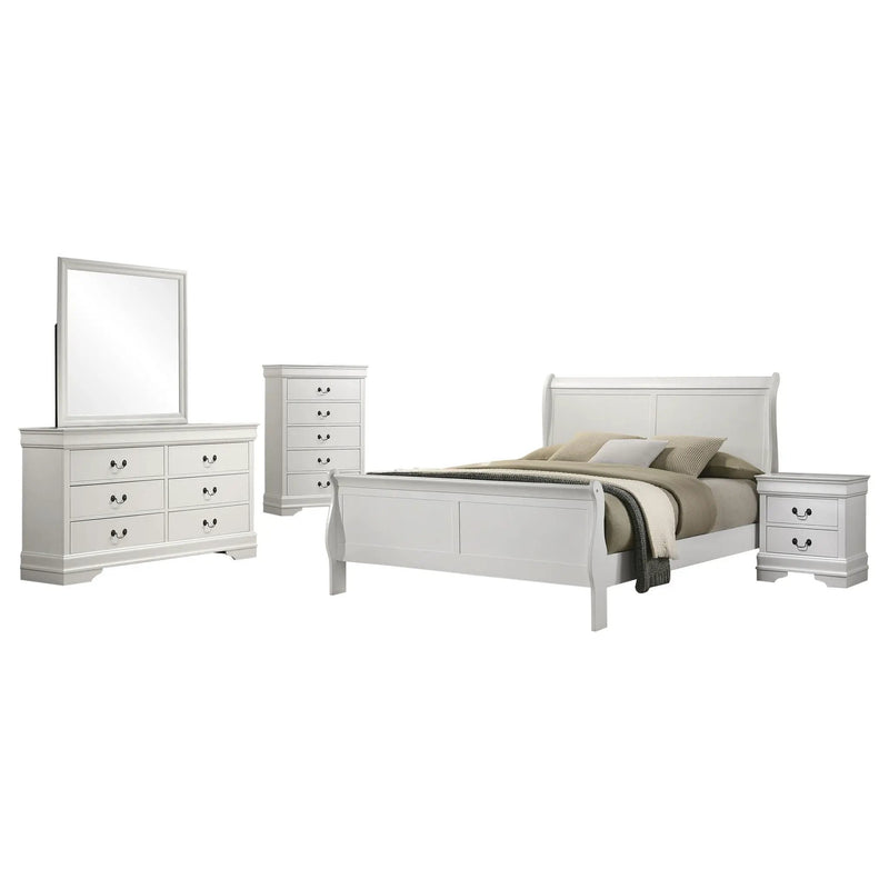 Louis Philippe 5-piece Full Bedroom Set White by Unique Piece Furniture