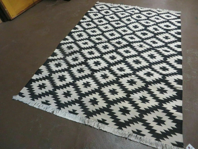 4' X 6' Hand Woven Wool Rug Contemporary Kilim Dhurrie Modern Oriental Area Rug by Jewel Rugs
