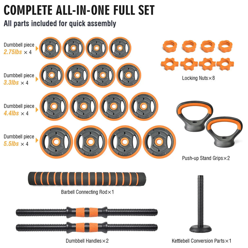 66LB Adjustable Dumbbell Set by HouseOfZazla