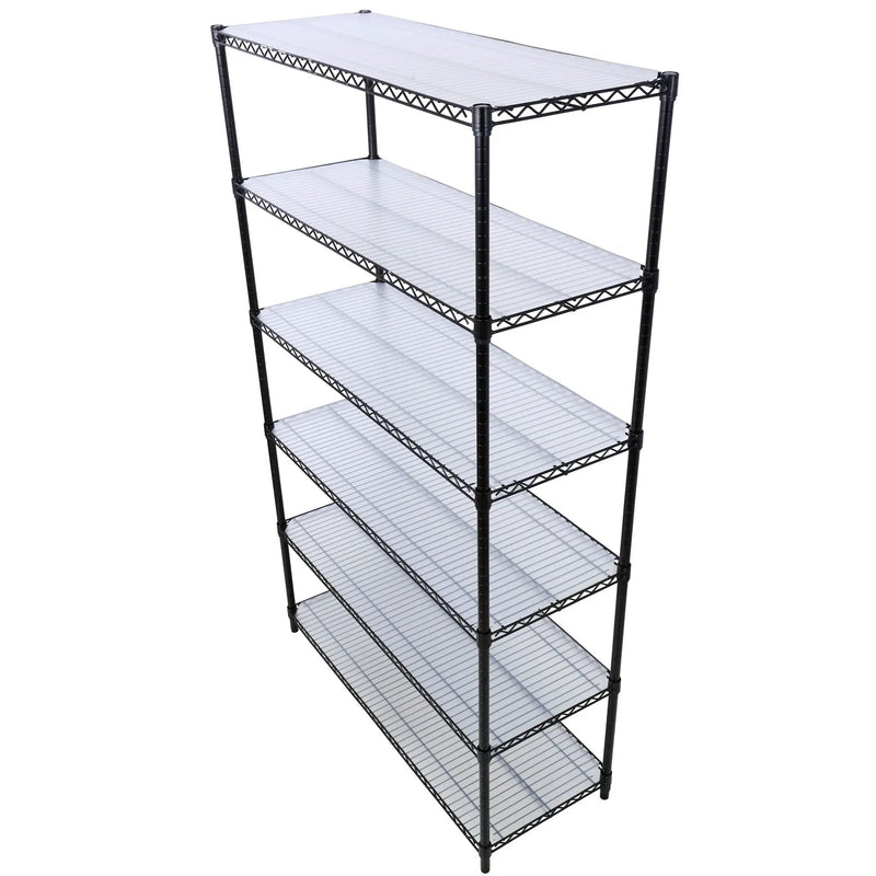 6 Tier 6000Lbs Capacity Nsf Metal Shelf Wire Shelving Unit, Heavy Duty Adjustable Storage Rack With Wheels & Shelf Liners For Commercial Grade Utility Steel Storage Rack by Unique Piece Furniture