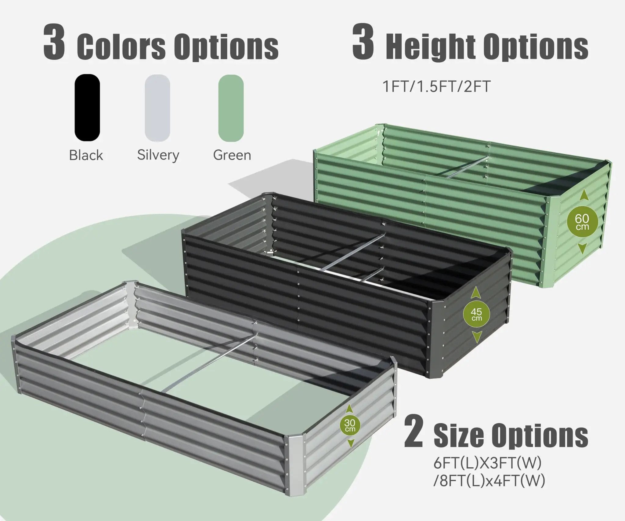 8x4x2 Ft Galvanized Raised Garden Bed by HouseOfZazla
