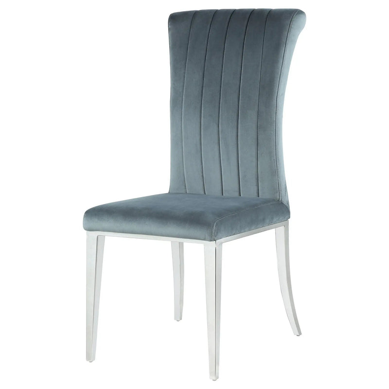 Tufted Side Upholstered Dining Chair (Set of 2) - Gray by HouseOfZazla