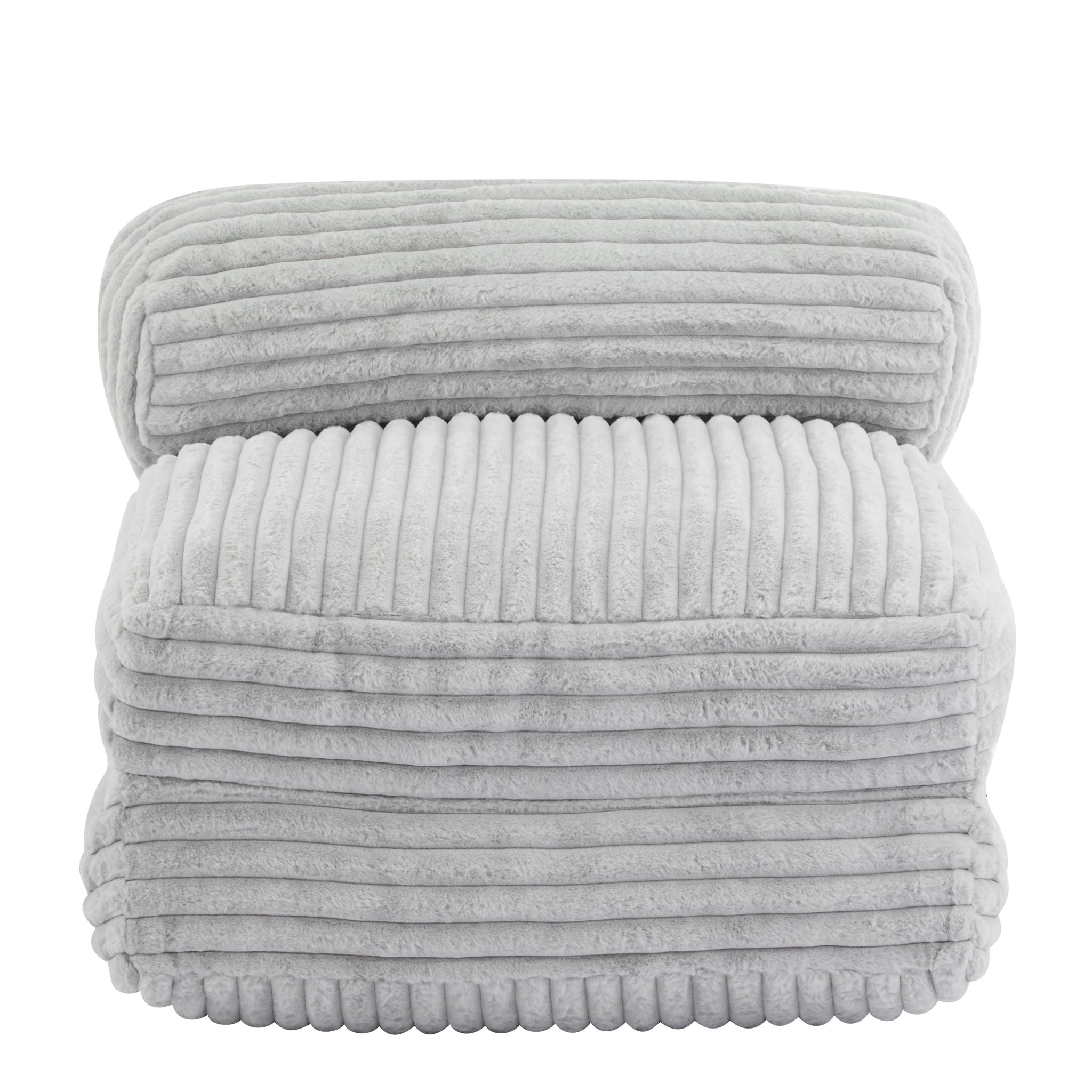 Latina Indoor Foldable Bean Bag Lounge Chair - Light Gray by HouseOfZazla