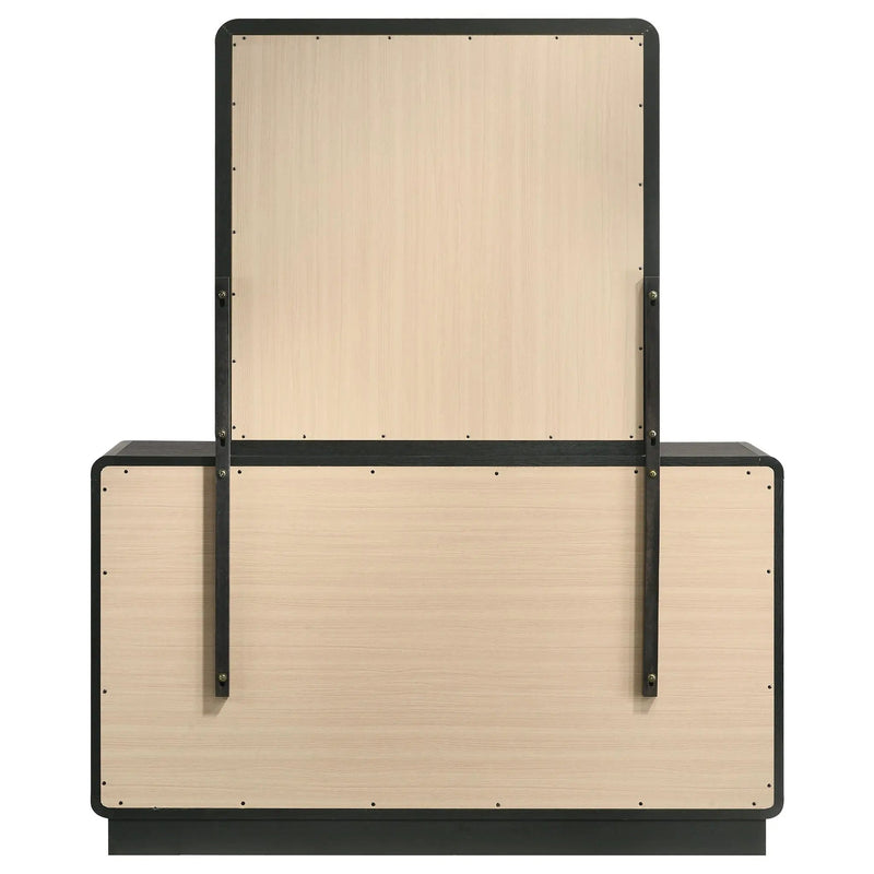 Cavelle 6-drawer Dresser and Mirror Black by Unique Piece Furniture