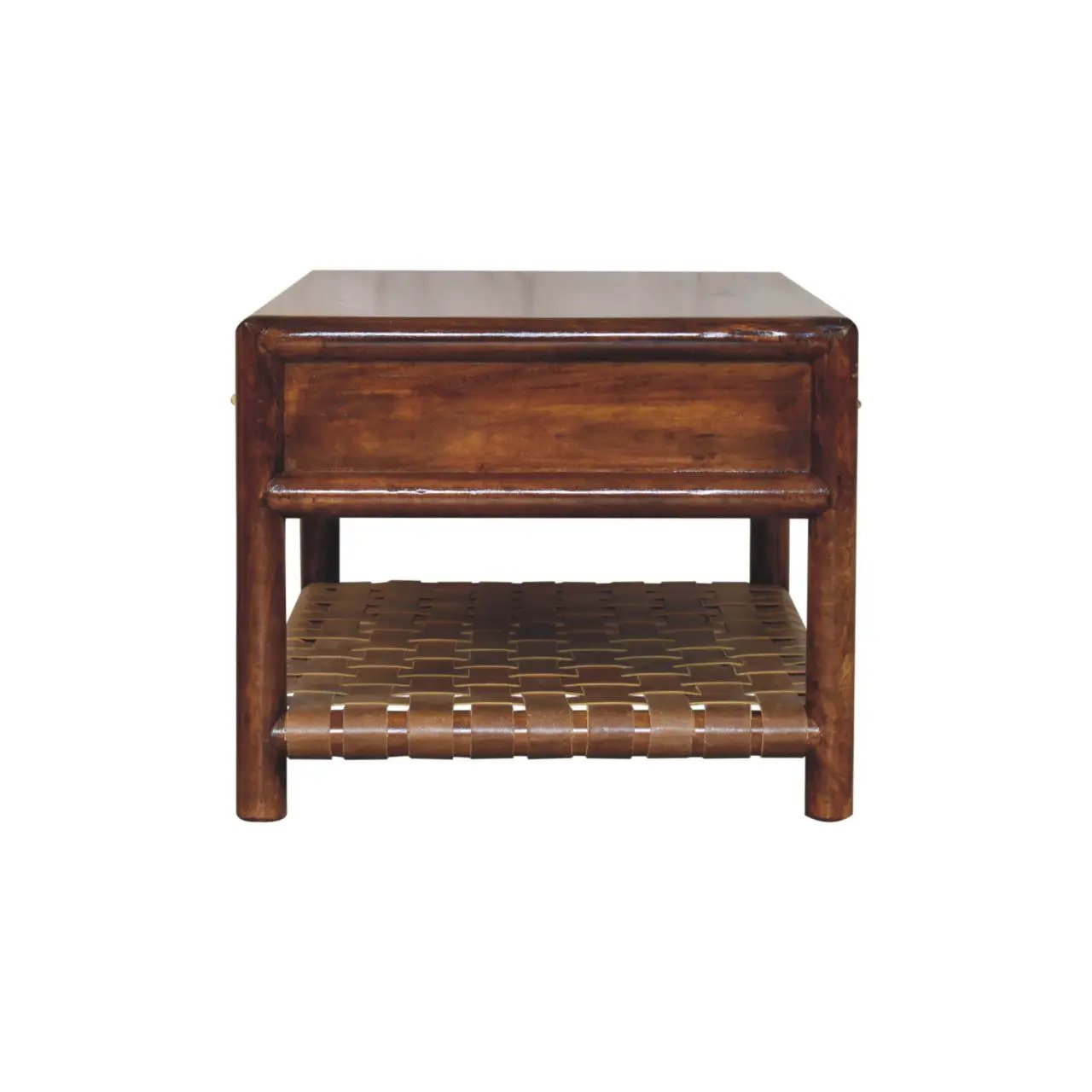 Regency Woven Console Table with 4 Drawers, Open Slot by HouseOfZazla