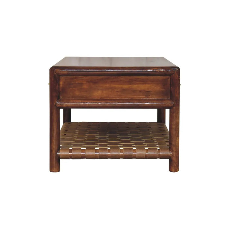 Regency Woven Console Table with 4 Drawers, Open Slot by HouseOfZazla