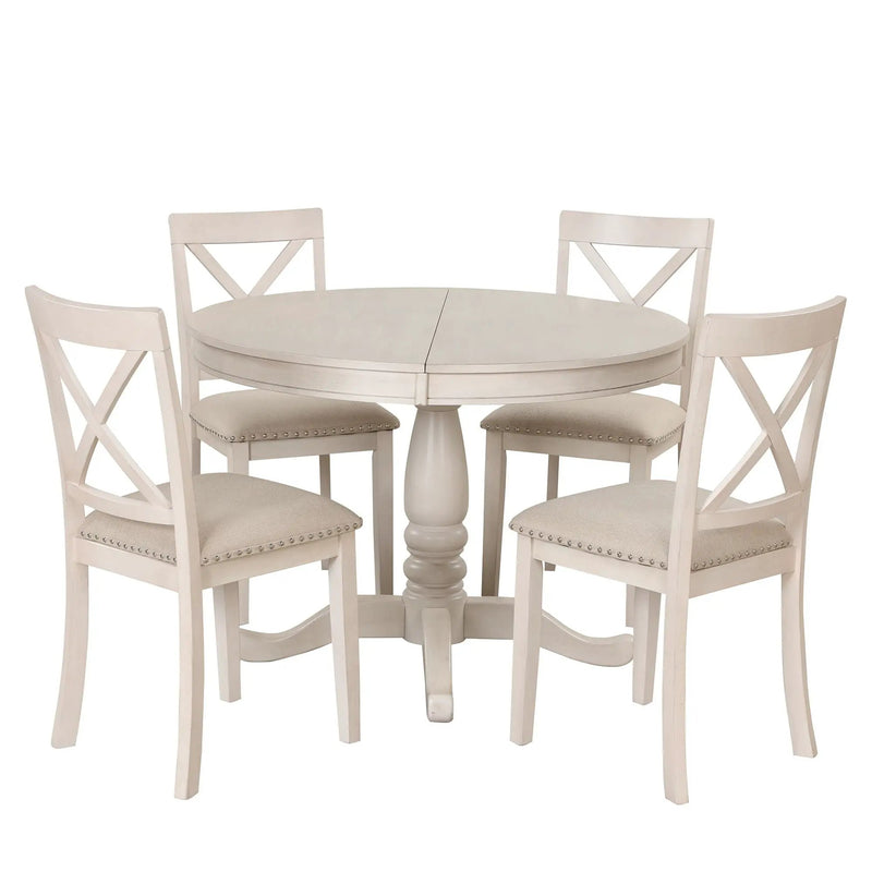 5 Piece Dining Room Set, Table And Chairs Set For 4 Persons by HouseOfZazla