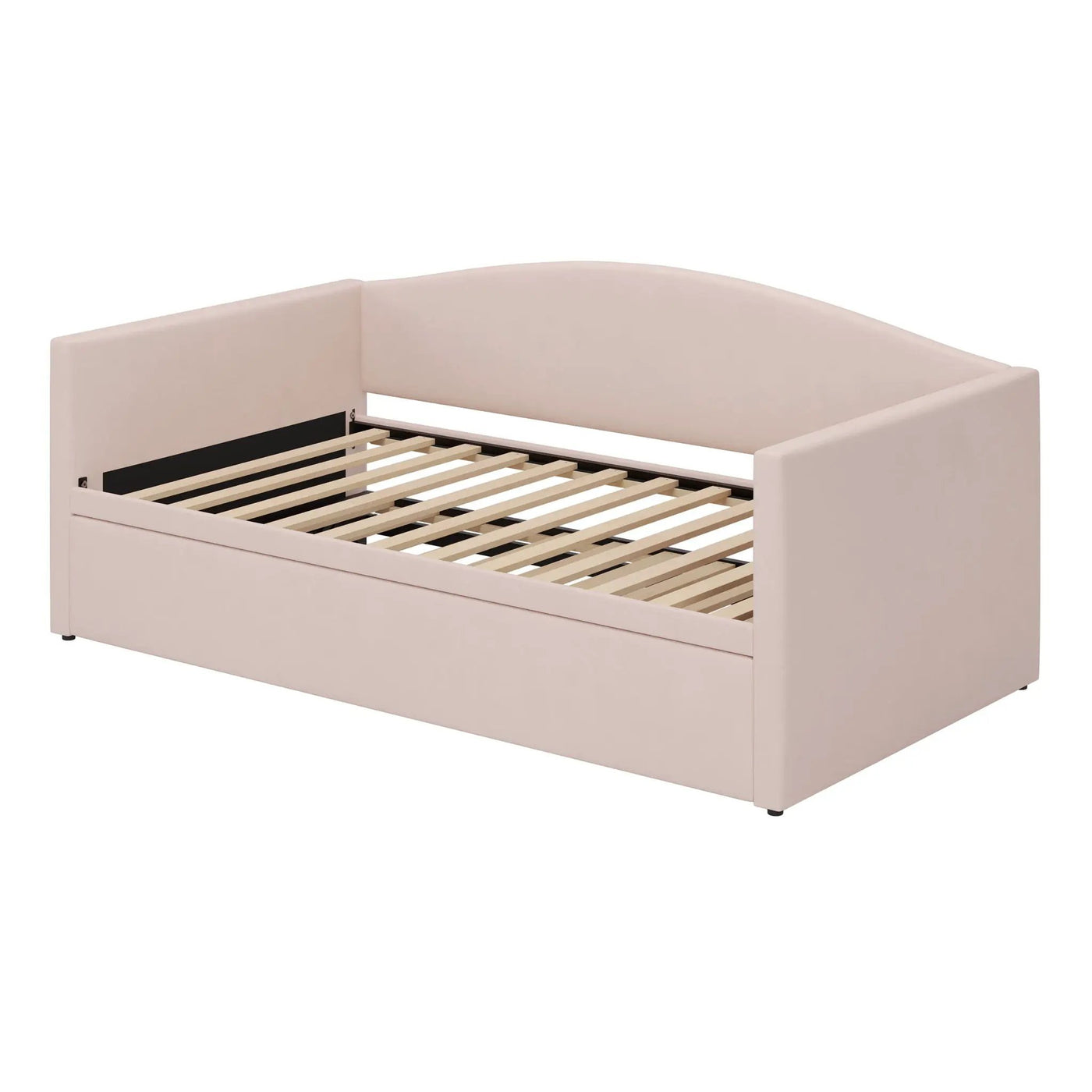 Daybed With Pop Up Trundle, Upholstered Sofa Bed by HouseOfZazla