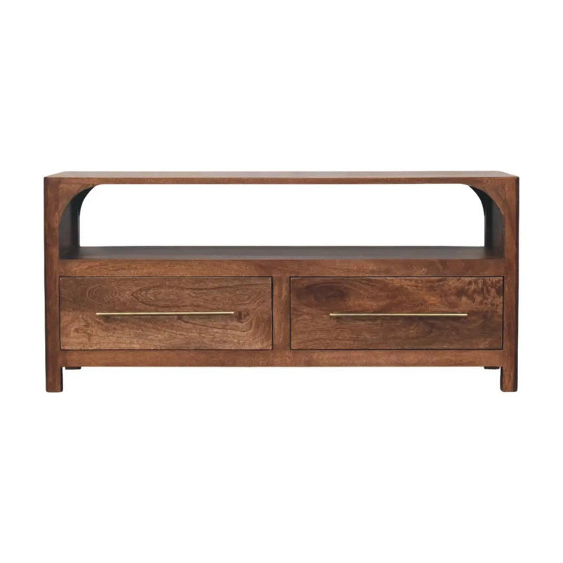 Solid Wood Arc-Line Media Console by HouseOfZazla