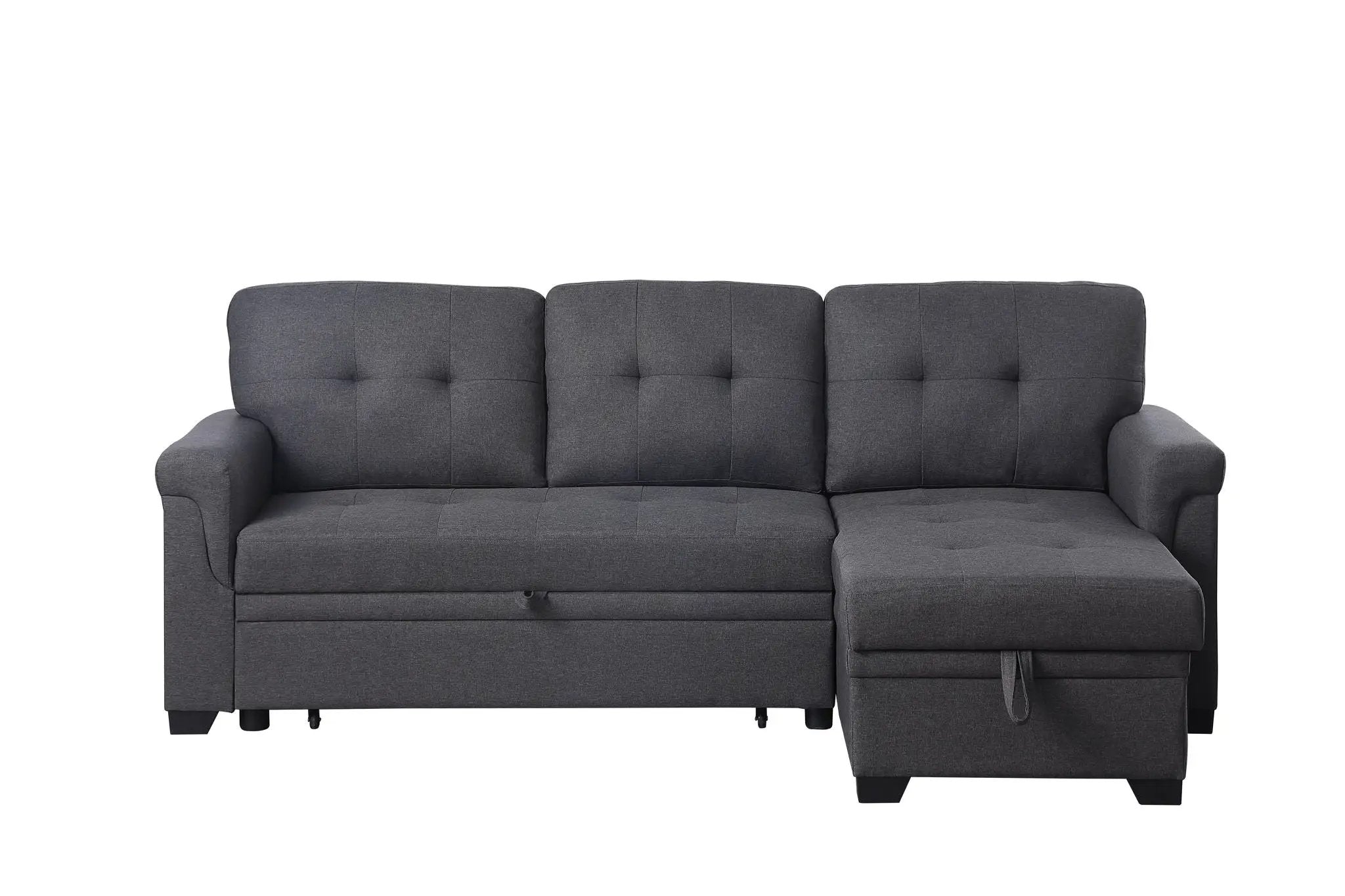 Lucca - Reversible Sleeper Sectional Sofa With Storage Chaise by HouseOfZazla
