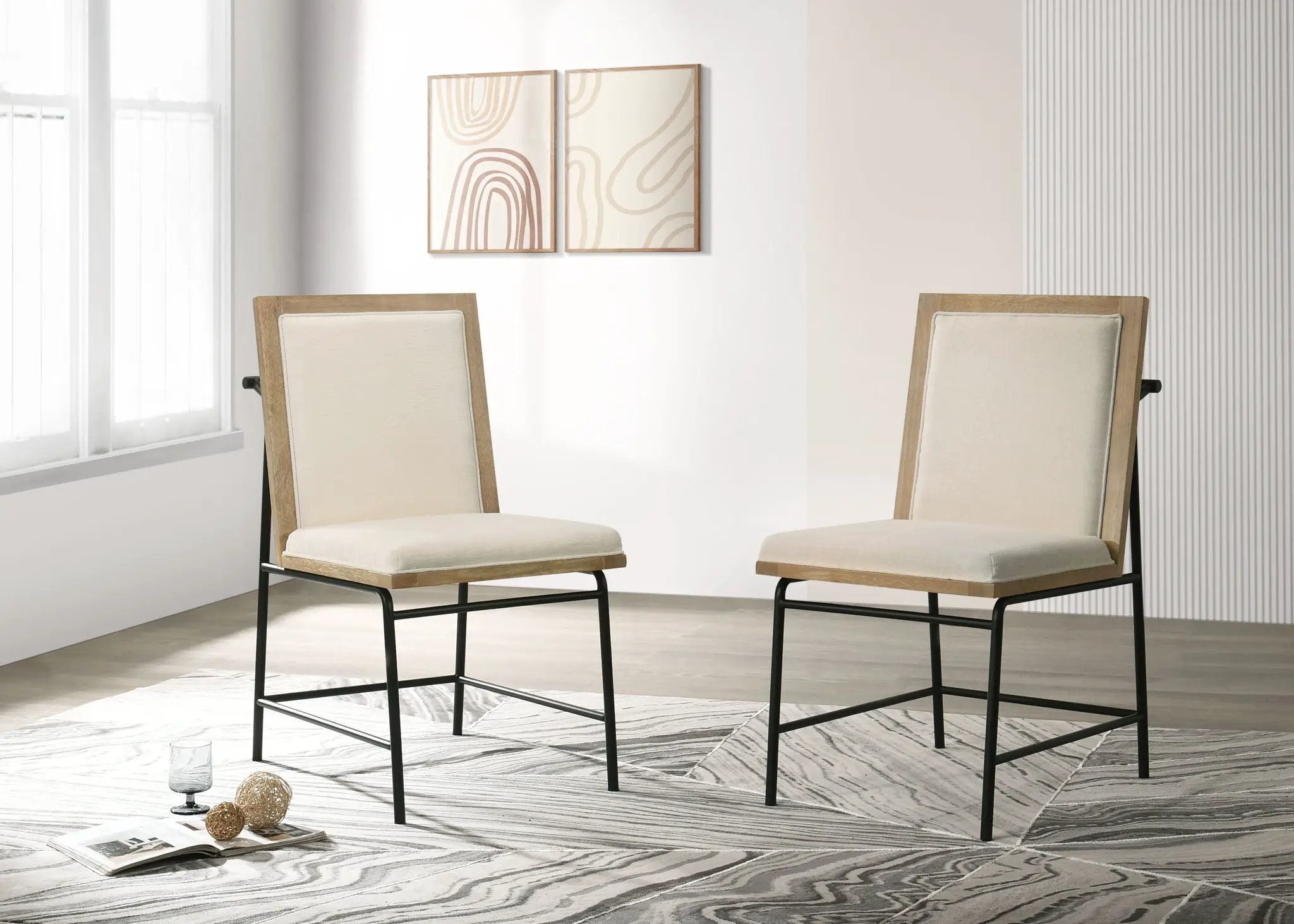 Torrance - Dining Chairs (Set of 2) - Oak Finish by HouseOfZazla