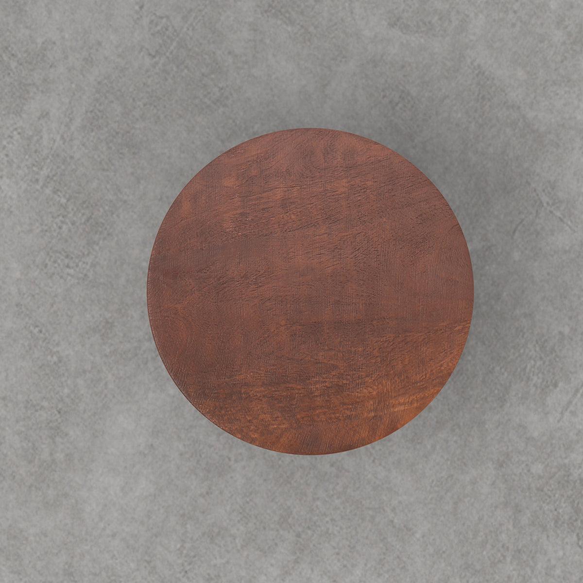 Round Pedestal Accent Table with Dimple Detail - Dark Brown, photo 5 of 5