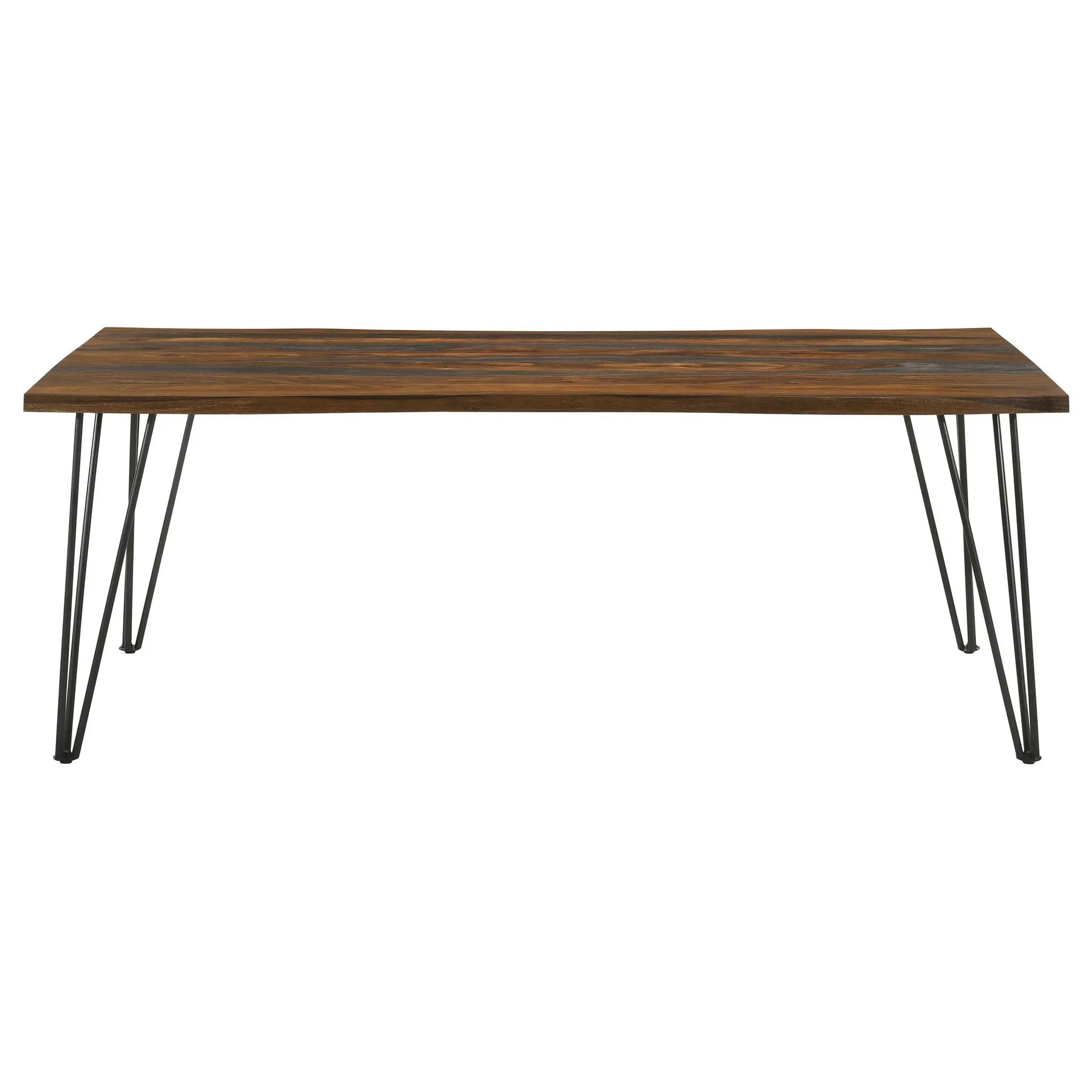 Neve 80-inch Live Edge Dining Table Grey Sheesham by Unique Piece Furniture