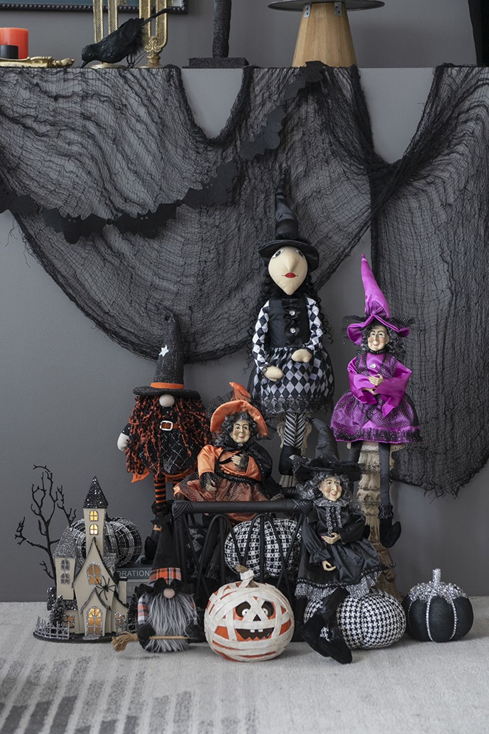 Halloween Sitting Witch Decor - Black by HouseOfZazla